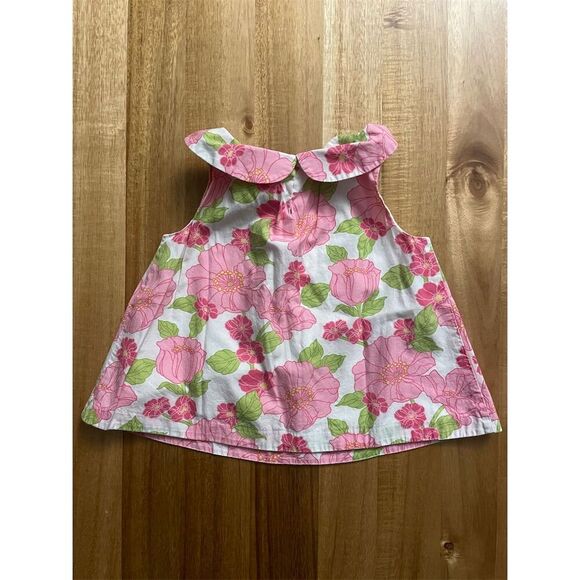 Janie and Jack Vintage Tag Girls Pink Floral Sleeveless Tank Top Size 3 Spring - Picture 4 of 4